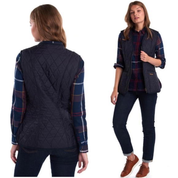 Barbour Betty Liner Interactive  Navy Blue NWT - Picture 3 of 8